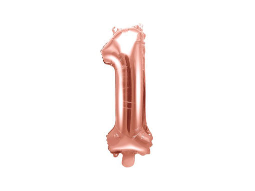 Picture of FOIL BALLOON NUMBER 1 ROSE GOLD 16 INCH